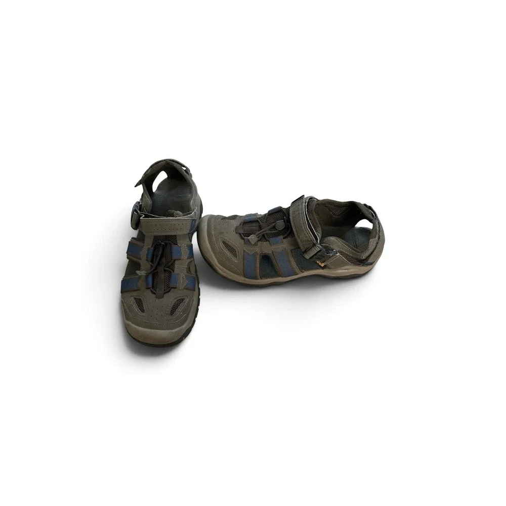 Teva Omnium 2 Sandals Men Size 11 Brown Blue Water Hiking Shoes Straps